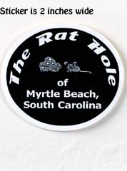 Rat Hole Small Black Sticker