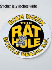 Rat Hole Small Yellow Sticker